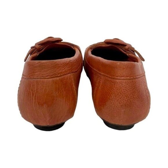 NEW Cole Haan Size 8 Orange Leather Slip-On Ballet Loafers w/ Buckle Accent - Picture 7 of 10